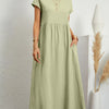 O-neck Vintage Dress Women Relaxed Fit Casual Summer
