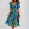 Summer Wrap Dress Women Fitted Casual