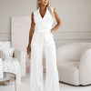 Sleeveless Wide-Leg Jumpsuit Women Slim Fit Formal