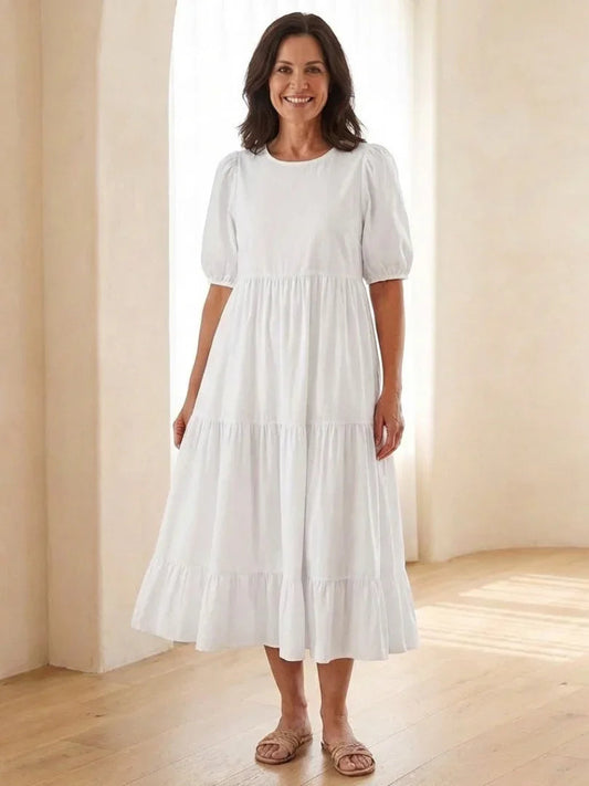 Midi Dress Women Relaxed Fit Casual