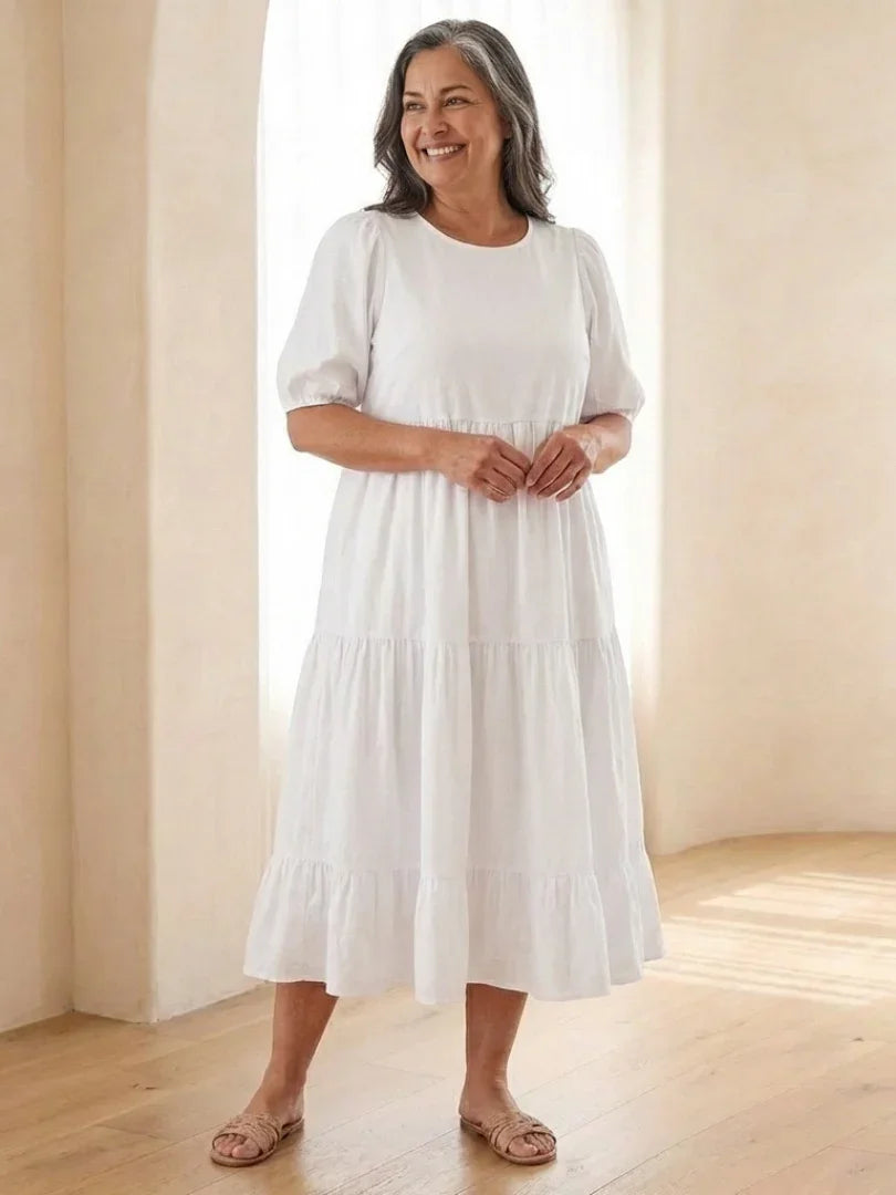 Midi Dress Women Relaxed Fit Casual