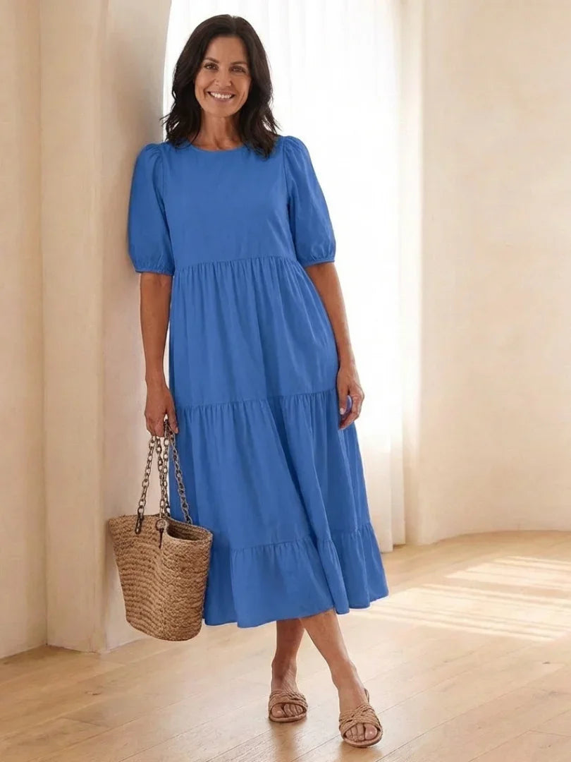 Midi Dress Women Relaxed Fit Casual