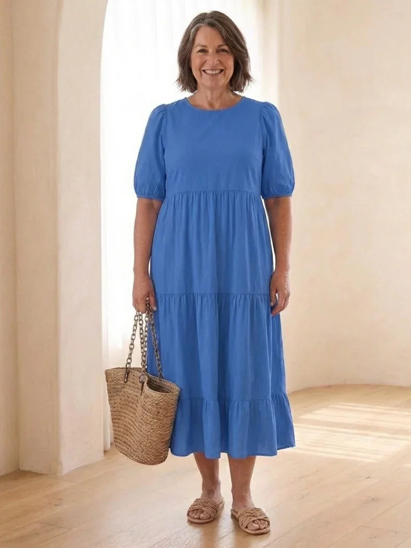 Midi Dress Women Relaxed Fit Casual