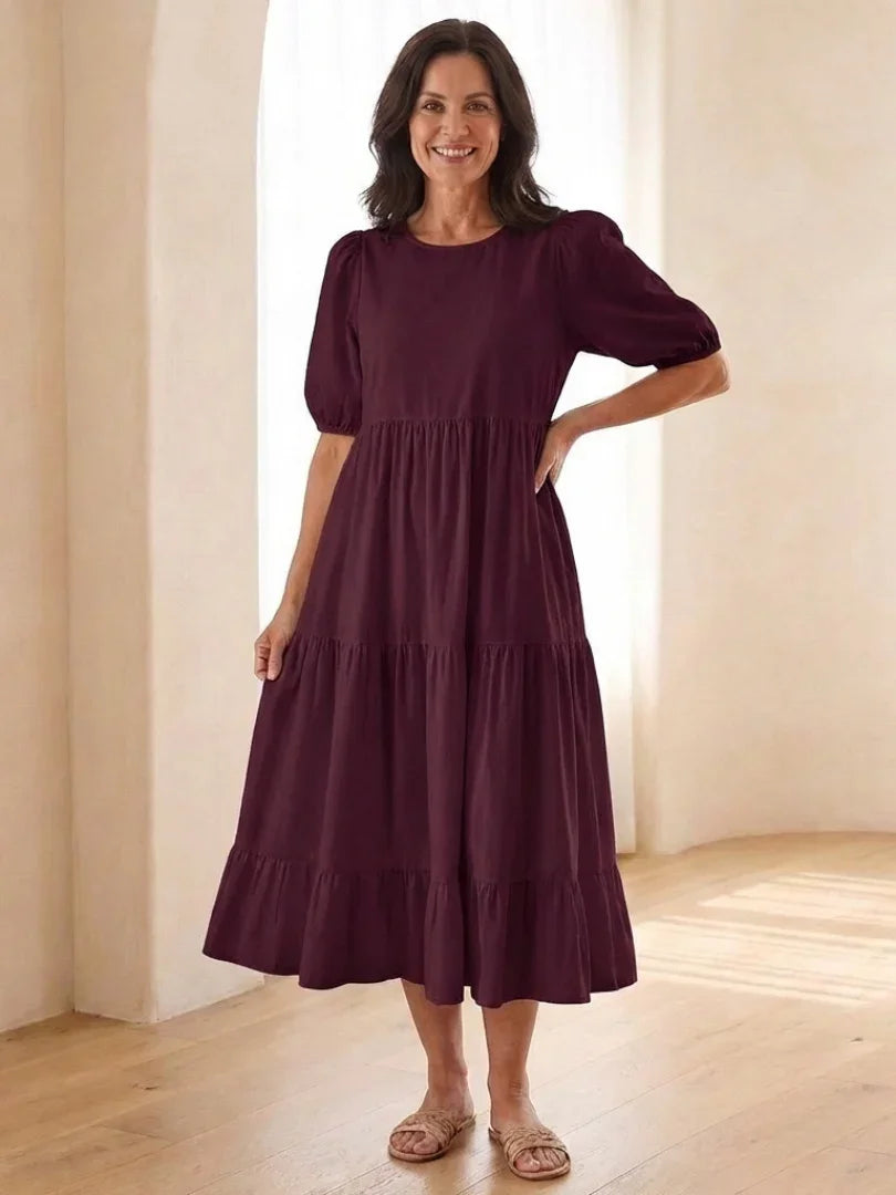 Midi Dress Women Relaxed Fit Casual