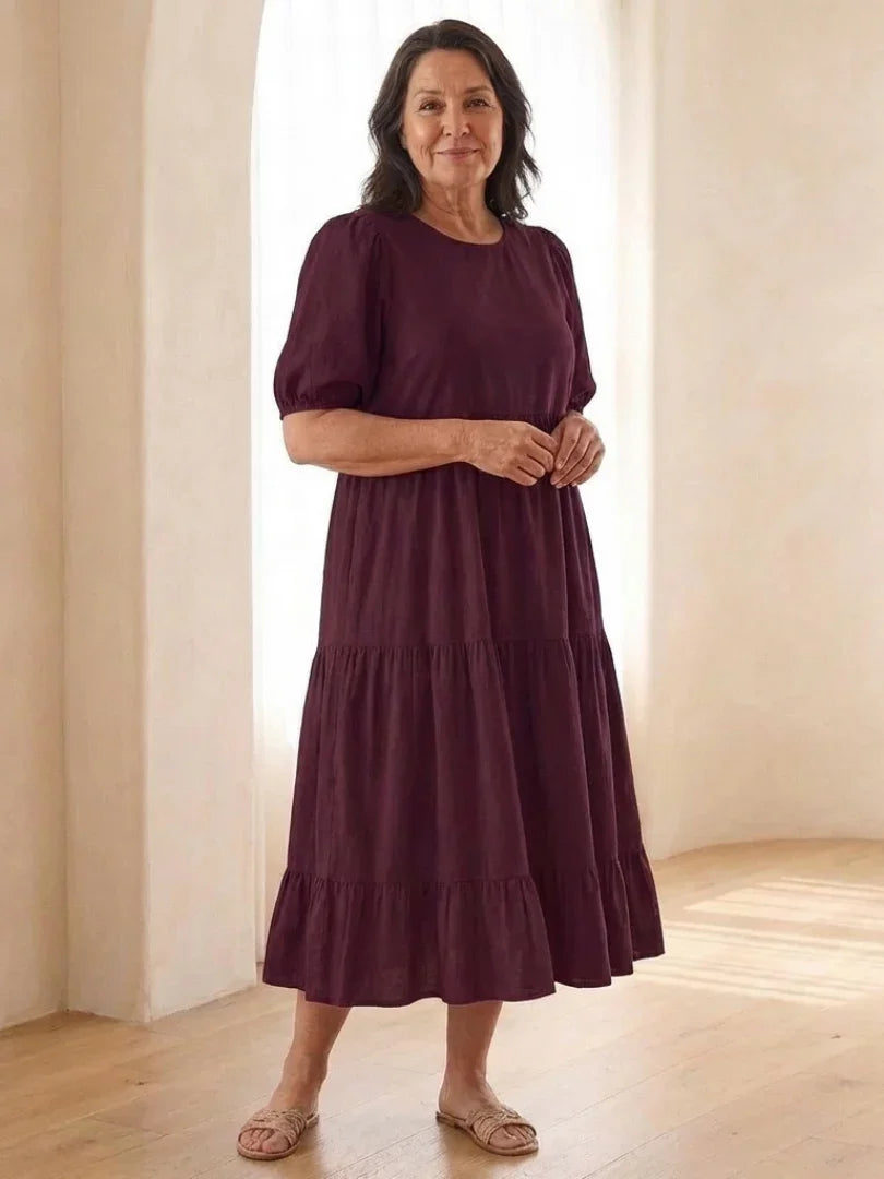 Midi Dress Women Relaxed Fit Casual