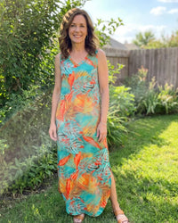 Maxi Dress Women Relaxed Fit Casual Sleeveless with Pockets