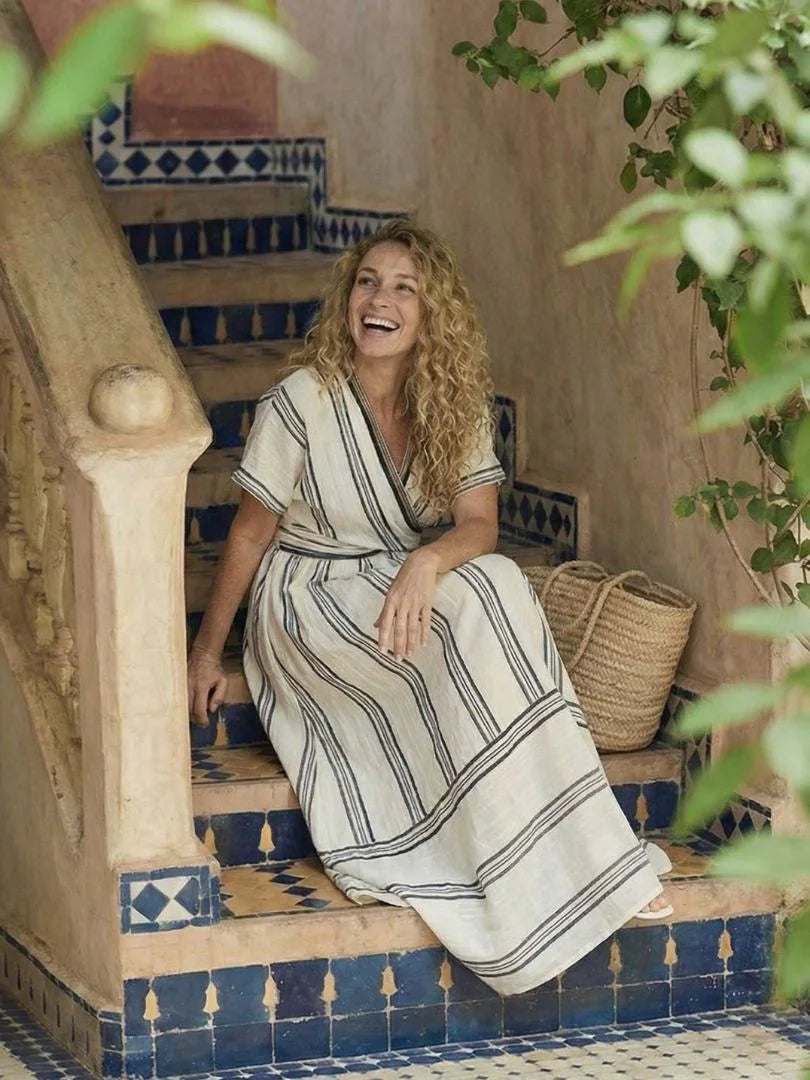 Midi Wrap Dress Women Regular Fit Casual Summer