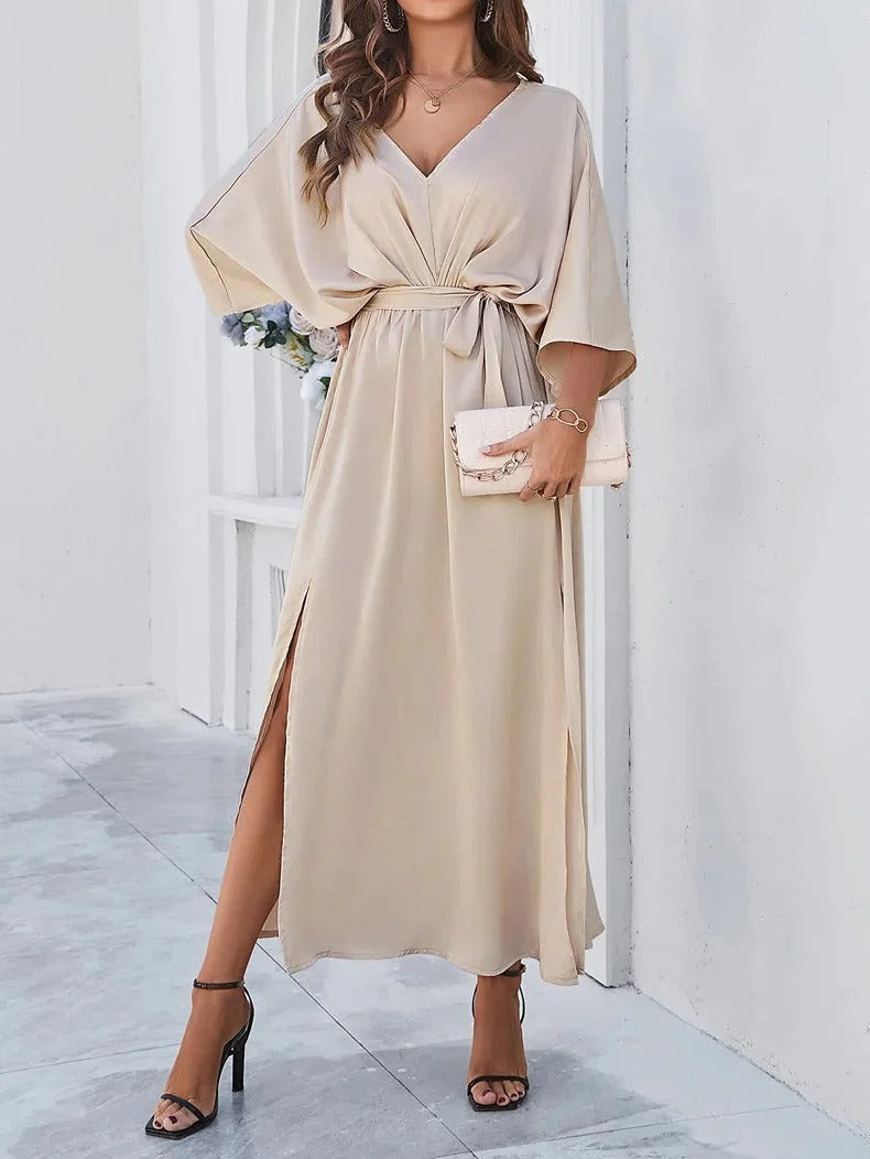 V-neck Dress Women Regular Fit Casual Summer