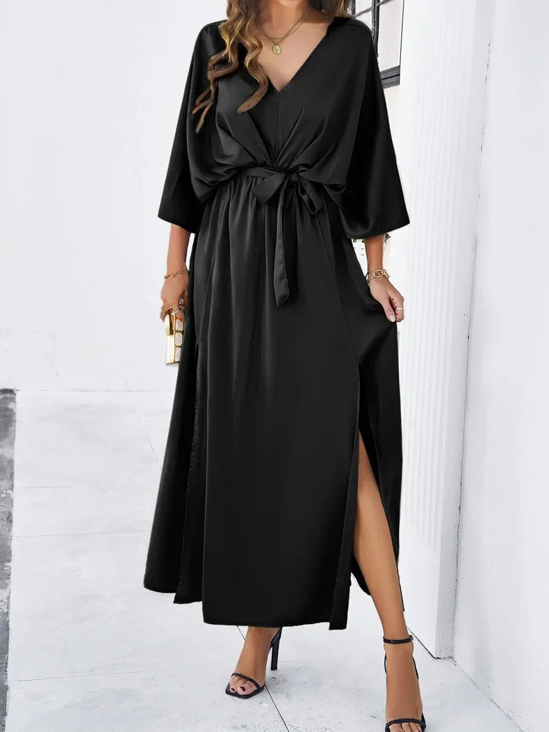 V-neck Dress Women Regular Fit Casual Summer