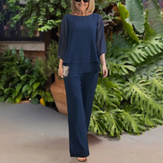 Two-Piece Set Women Relaxed Fit Casual Business