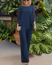 Two-Piece Set Women Relaxed Fit Casual Business
