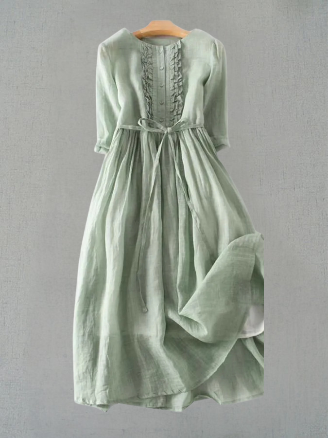 Vintage Dress Women Slim Fit Casual
