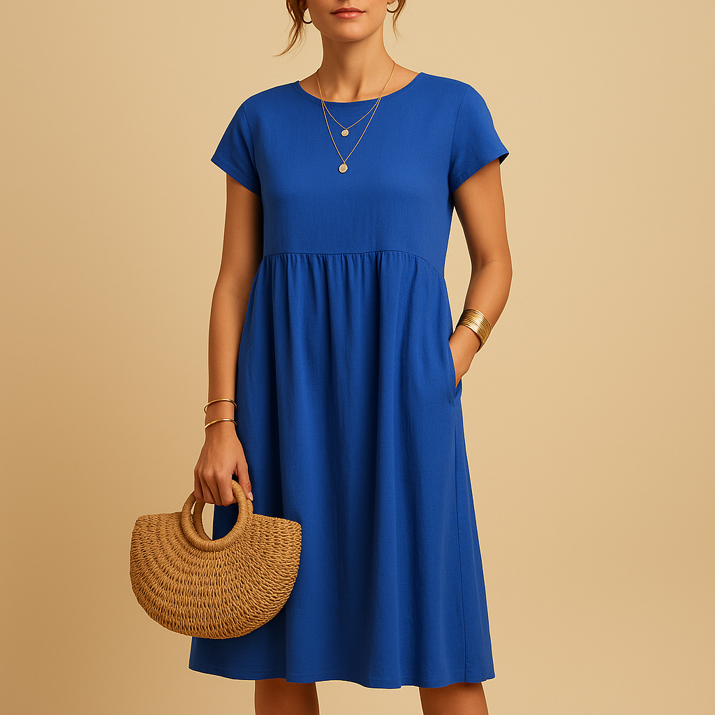 Women's Elegant Midi Summer Dress – Lightweight and Versatile Fit