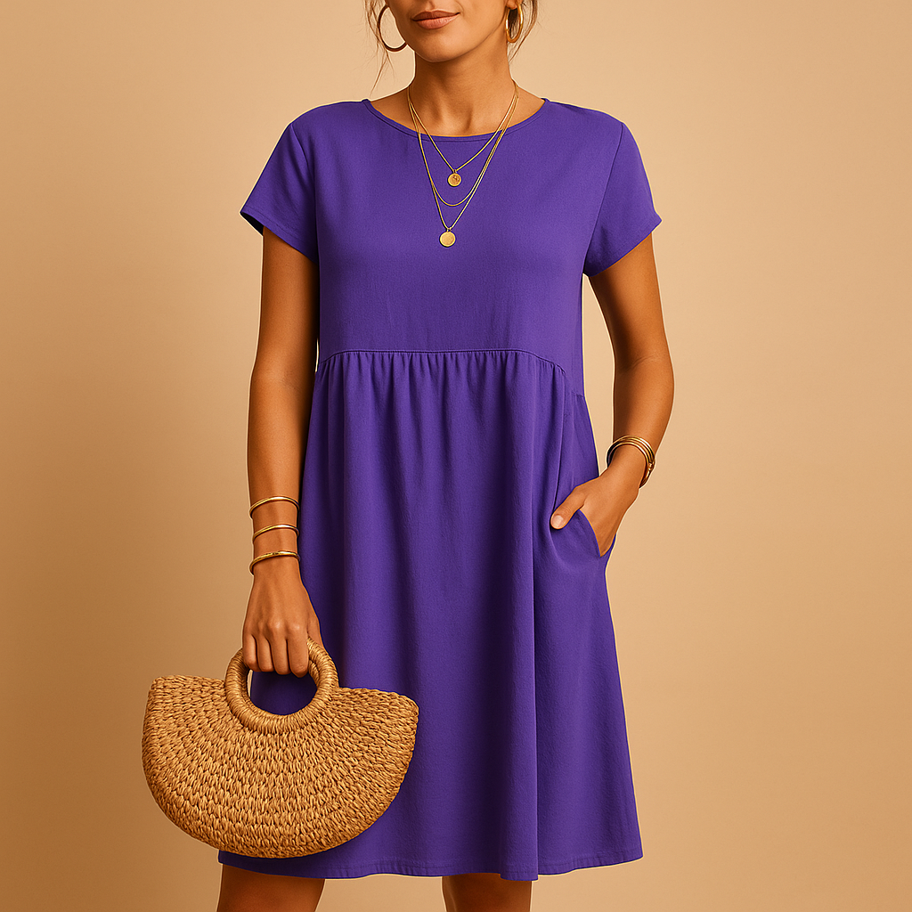 Women's Elegant Midi Summer Dress – Lightweight and Versatile Fit