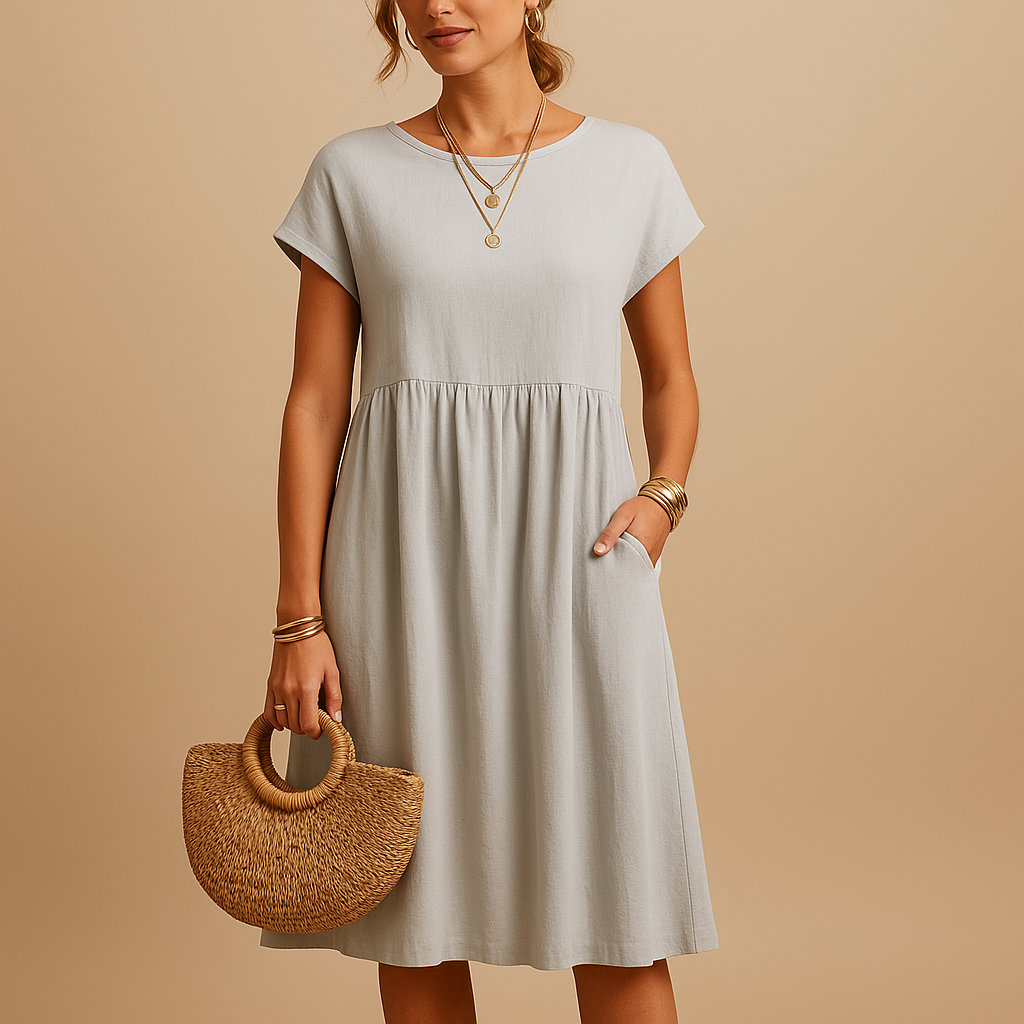 Women's Elegant Midi Summer Dress – Lightweight and Versatile Fit