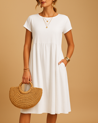 Women's Elegant Midi Summer Dress – Lightweight and Versatile Fit