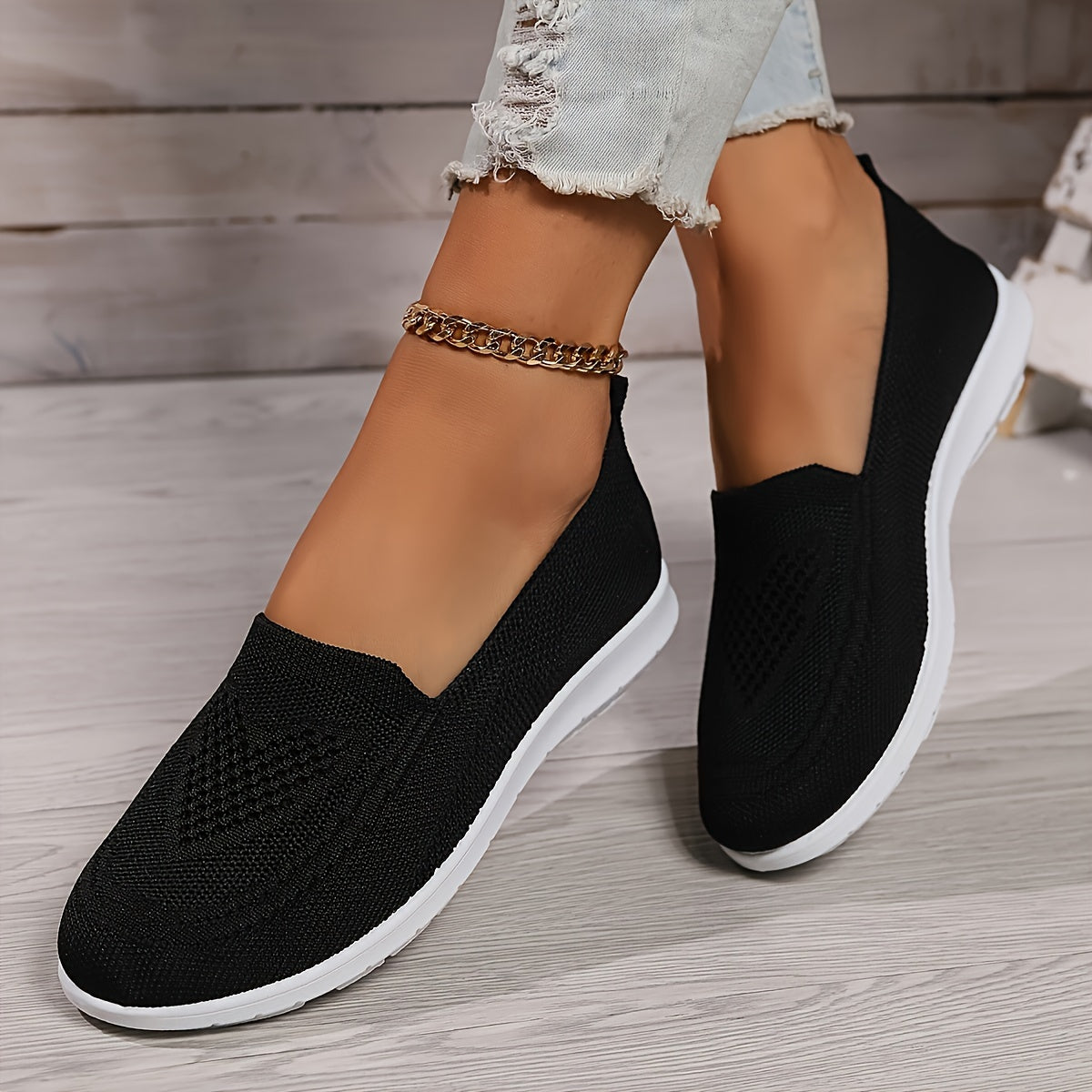 Mia | Women’s Low-Top Slip-On Sneakers - Textured Finish