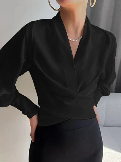 Blouse Women Slim Fit Casual Elegant Puff Sleeves