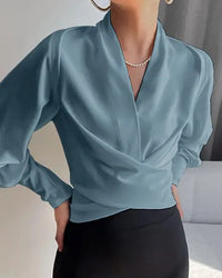 Blouse Women Slim Fit Casual Elegant Puff Sleeves