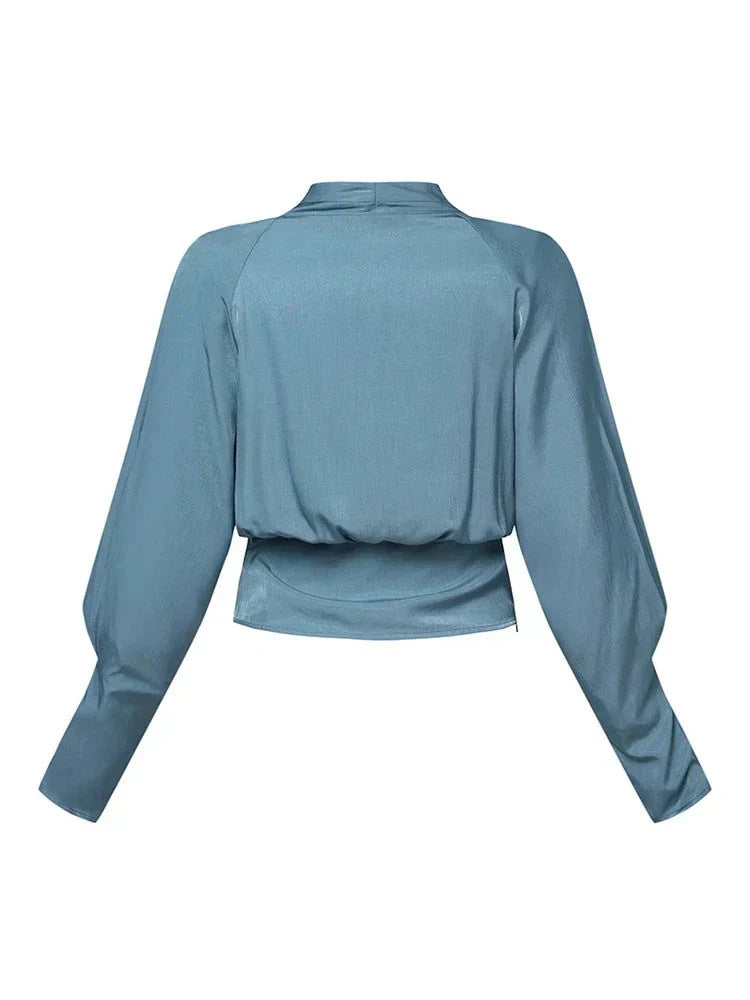Blouse Women Slim Fit Casual Elegant Puff Sleeves