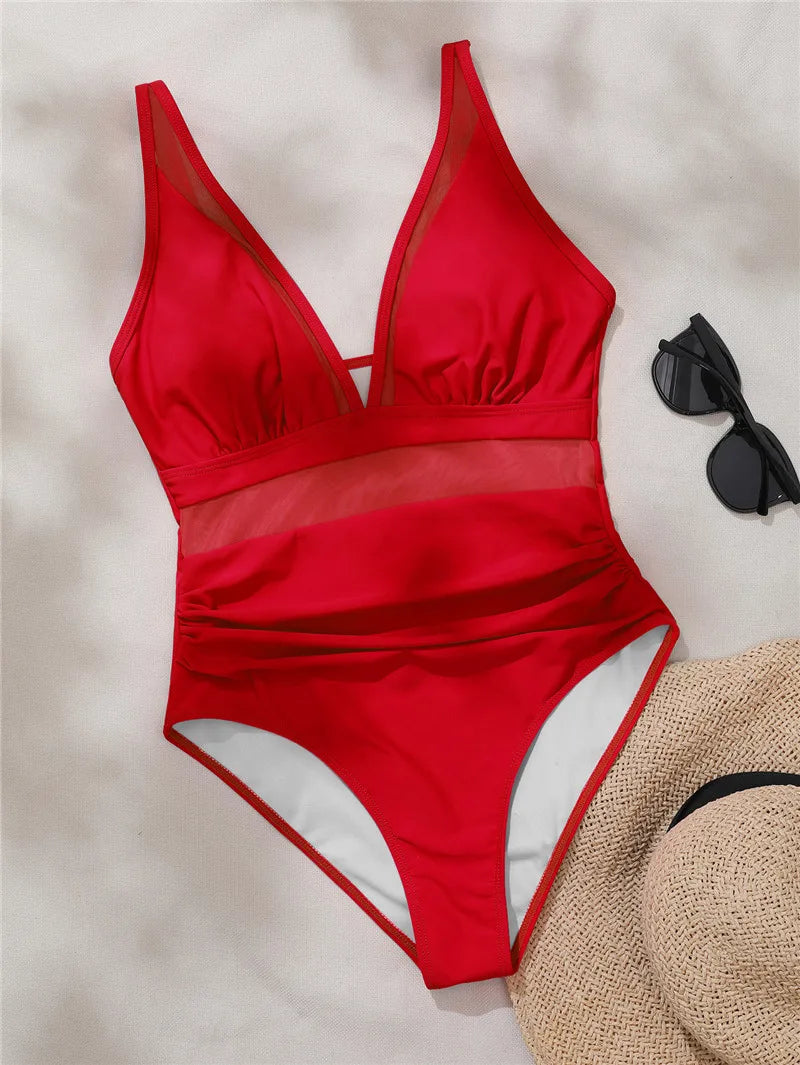 One-Piece Swimsuit Women Shaping Fit Summer Leisure