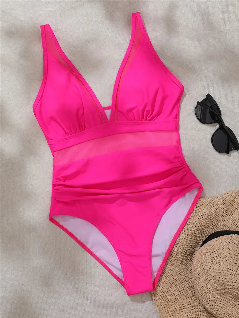 One-Piece Swimsuit Women Shaping Fit Summer Leisure
