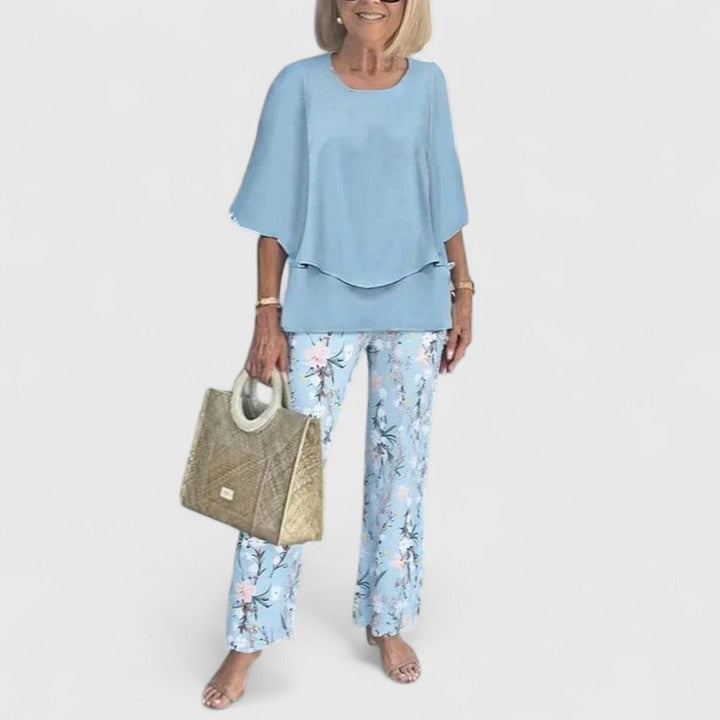 Two-Piece Set Women Slim Fit Casual Elegant