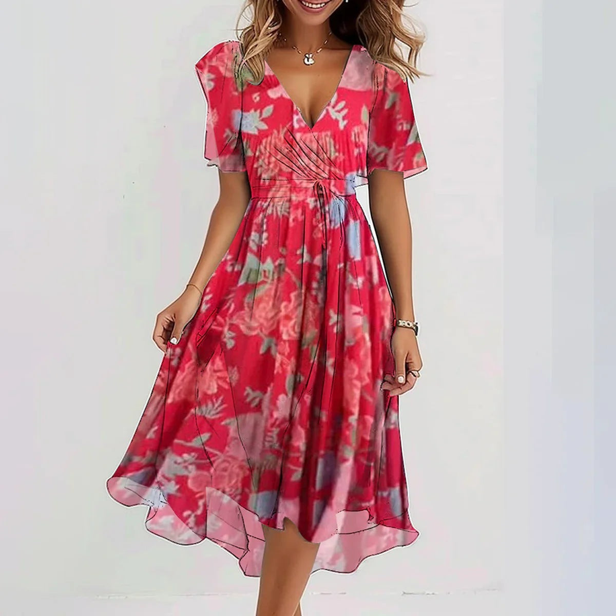 Summer Dress Women Regular Fit Casual Elegant