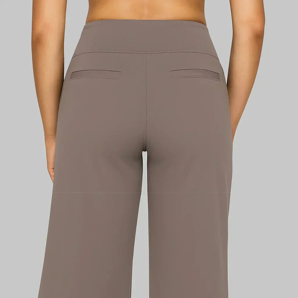 Elegant Straight Leg Trousers Women Regular Fit Casual