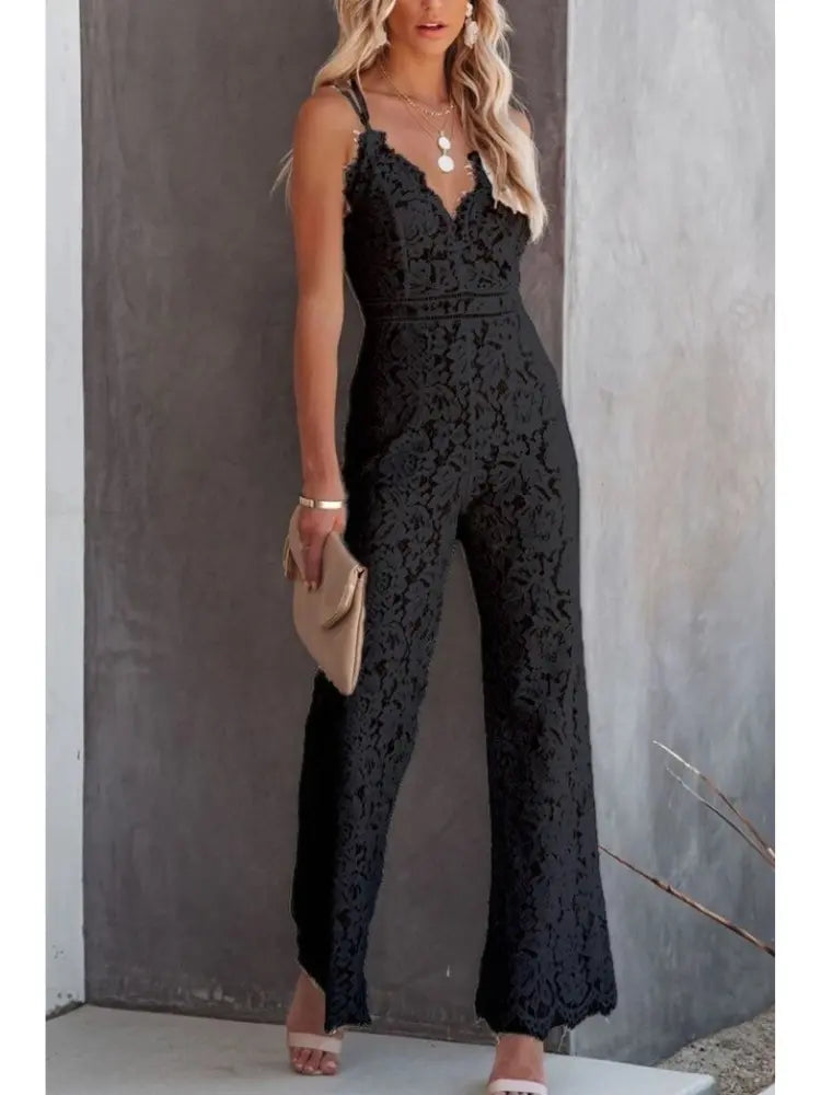 Wide Leg Jumpsuit Women Relaxed Fit Summer Casual
