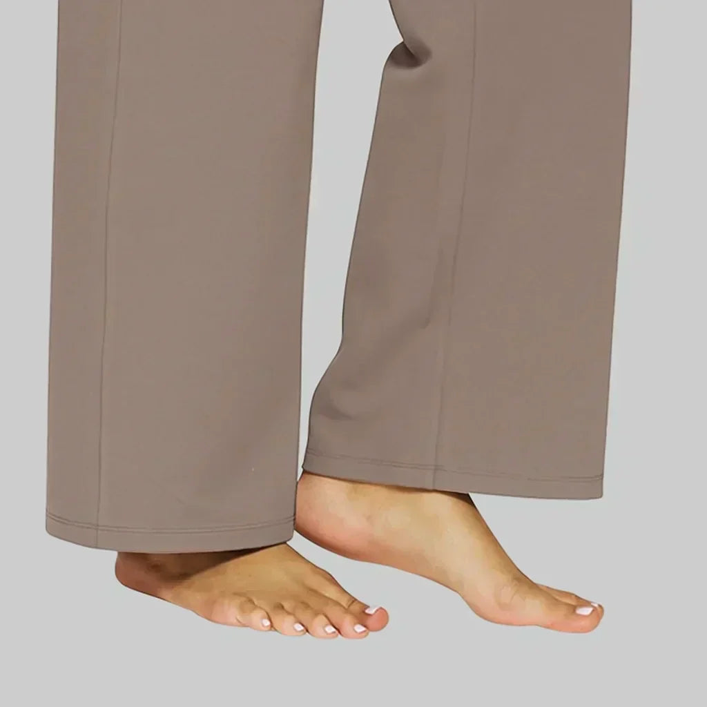 Elegant Straight Leg Trousers Women Regular Fit Casual