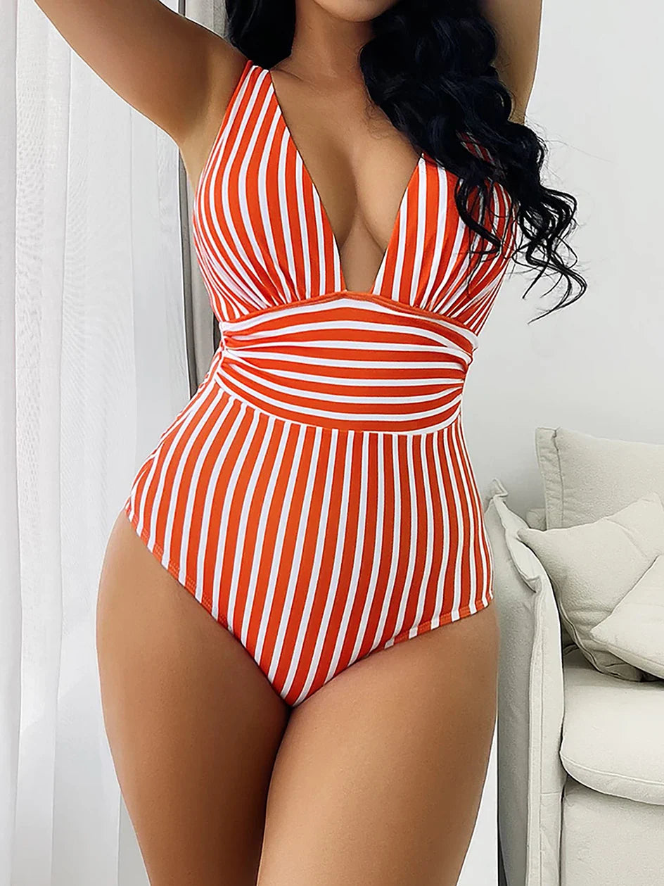 One-Piece Swimsuit Women Slim Fit Summer Leisure