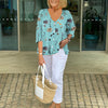 Floral Top Women Relaxed Fit Casual Summer