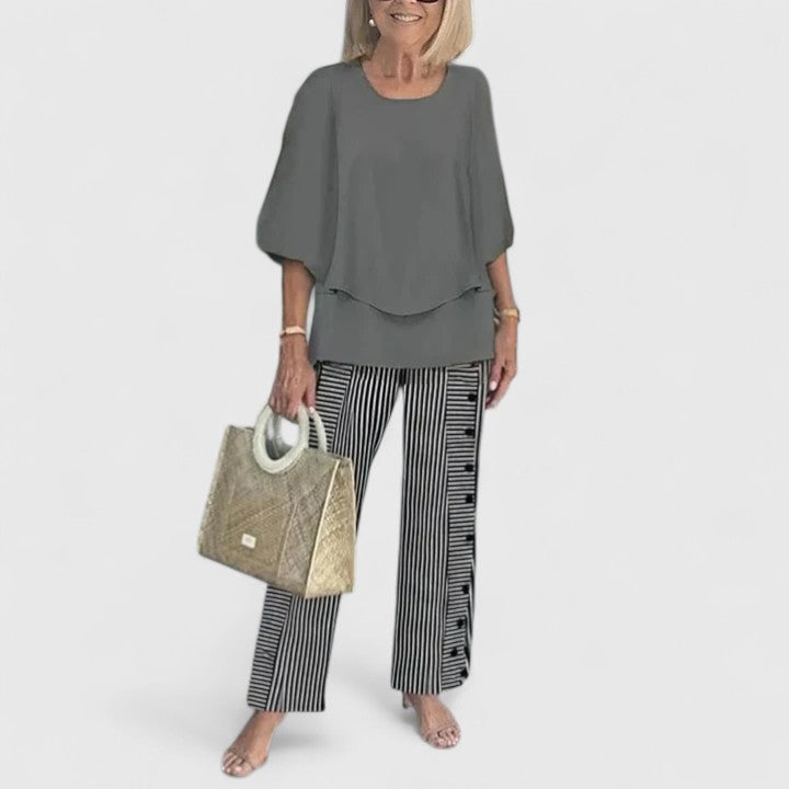 Two-Piece Set Women Slim Fit Casual Elegant