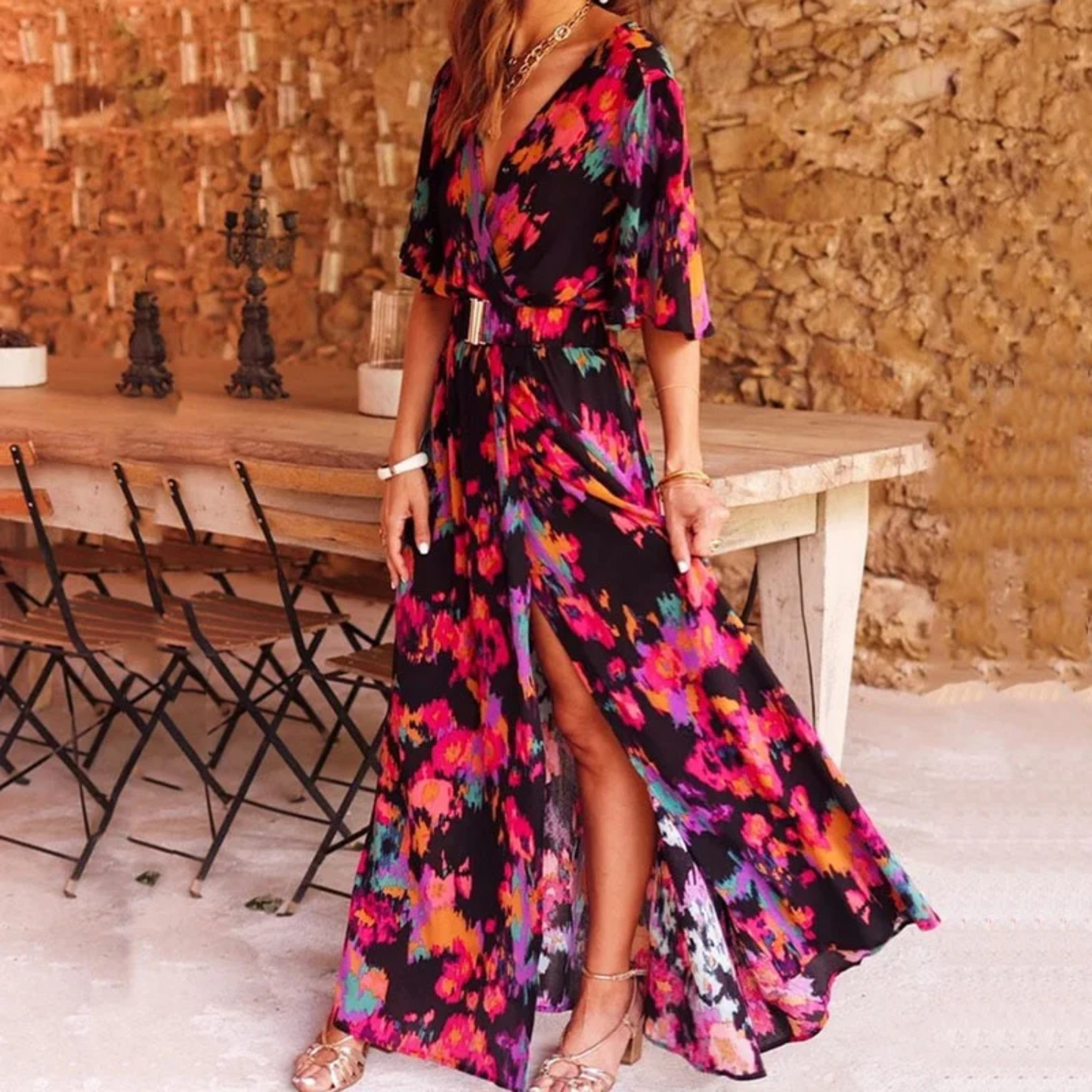Maxi Dress Women Regular Fit Casual Summer Boho