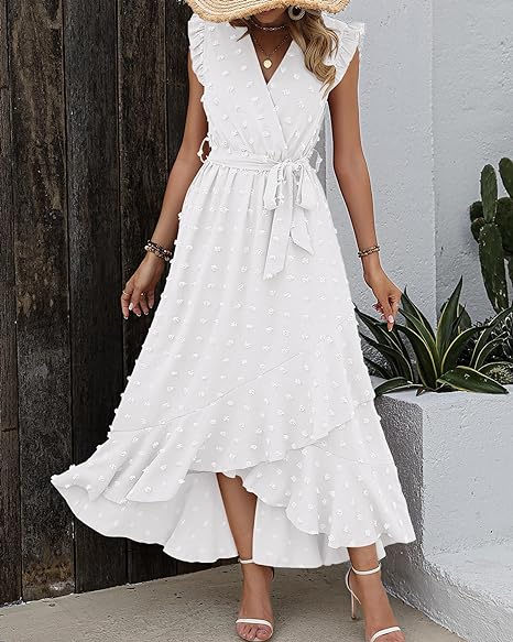 Pleated Dress Women Regular Fit Business Casual Elegant