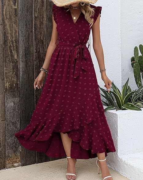Pleated Dress Women Regular Fit Business Casual Elegant