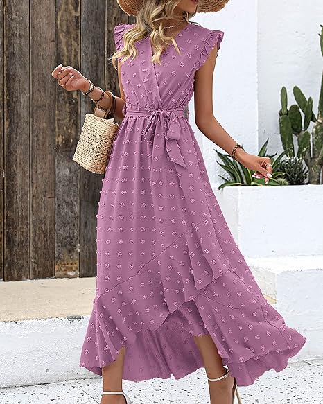 Pleated Dress Women Regular Fit Business Casual Elegant
