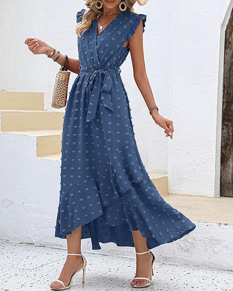 Pleated Dress Women Regular Fit Business Casual Elegant