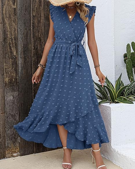 Pleated Dress Women Regular Fit Business Casual Elegant