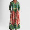 Maxi Dress Women Regular Fit Casual Vintage Floral