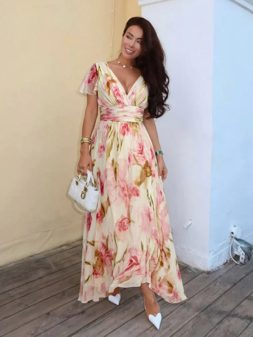 Maxi Dress Women Regular Fit Casual Summer Floral