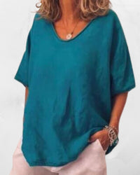 Oversized Linen Women's T-Shirt – Elin