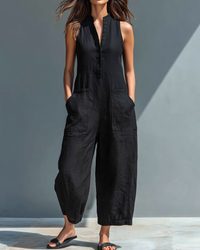 Sleeveless Wide Leg Jumpsuit Women Relaxed Fit Casual Summer