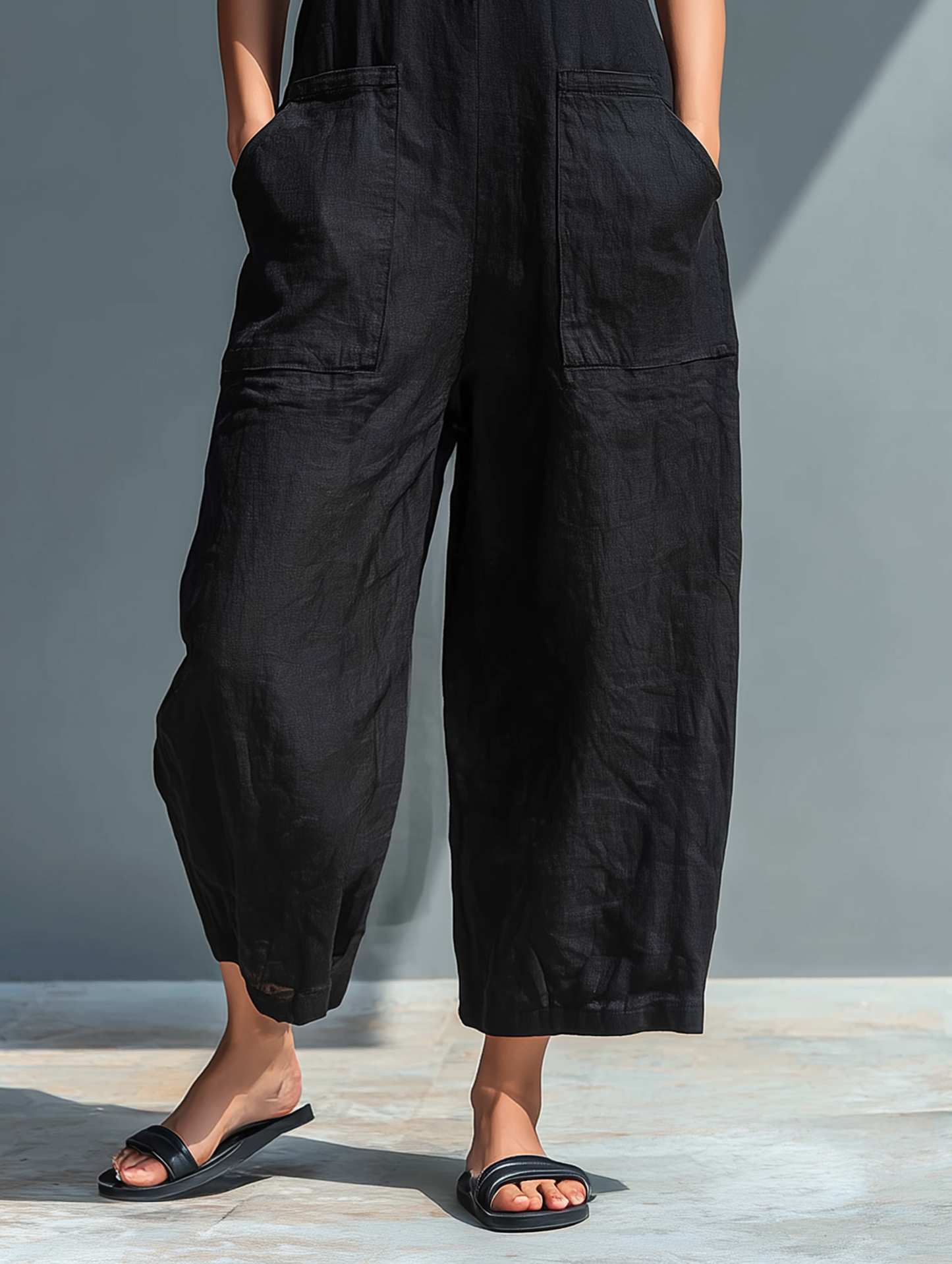 Sleeveless Wide Leg Jumpsuit Women Relaxed Fit Casual Summer
