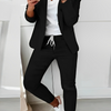 Two-Piece Blazer Set Women Relaxed Fit Business Casual