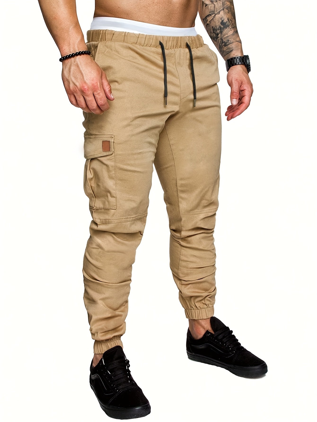 Cargo Joggers Men Tapered Fit Casual Everyday Wear
