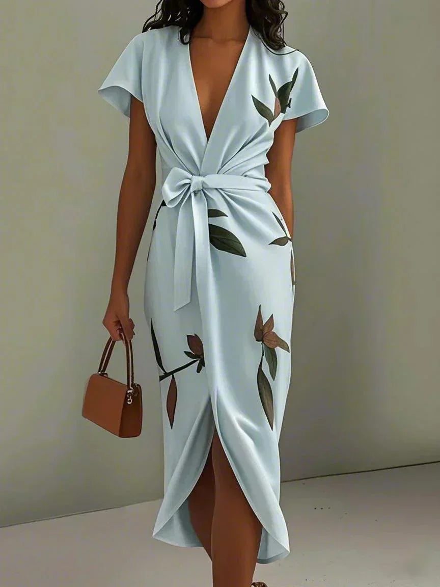 Wrap Dress Women Regular Fit Elegant Occasion