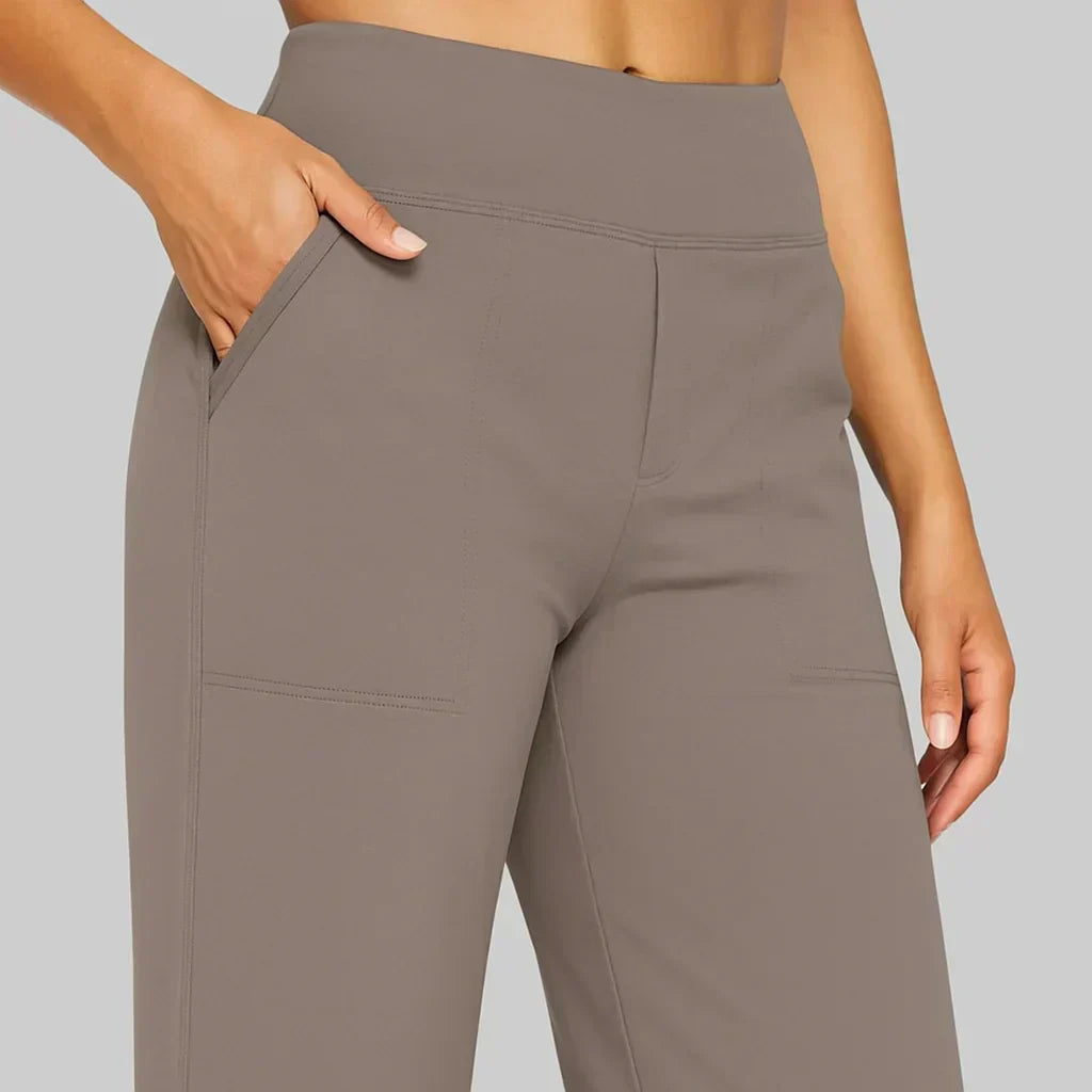 Elegant Straight Leg Trousers Women Regular Fit Casual