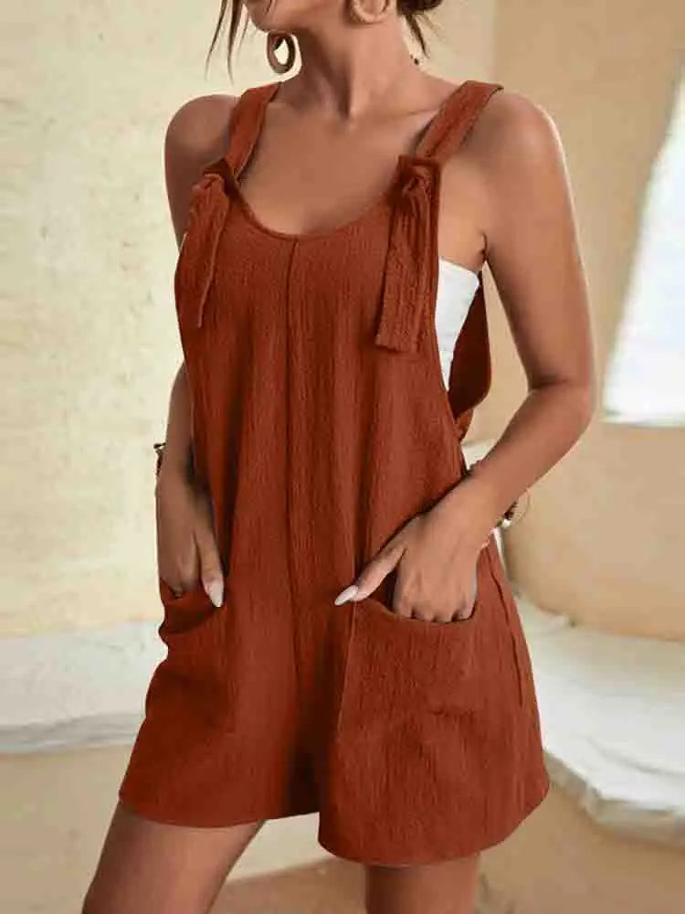 Sleeveless Romper Women Relaxed Fit Casual Summer
